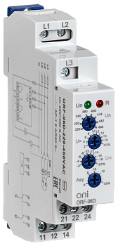 Реле контроля фаз ORF-06D 3 фазы 2 контакта 220-460В AC ONI