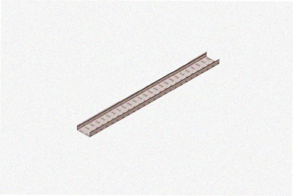 Лоток замковый глухой ЛМЗГ 600х80х3000 УТ1,5, оцинкованный лист, S1,5