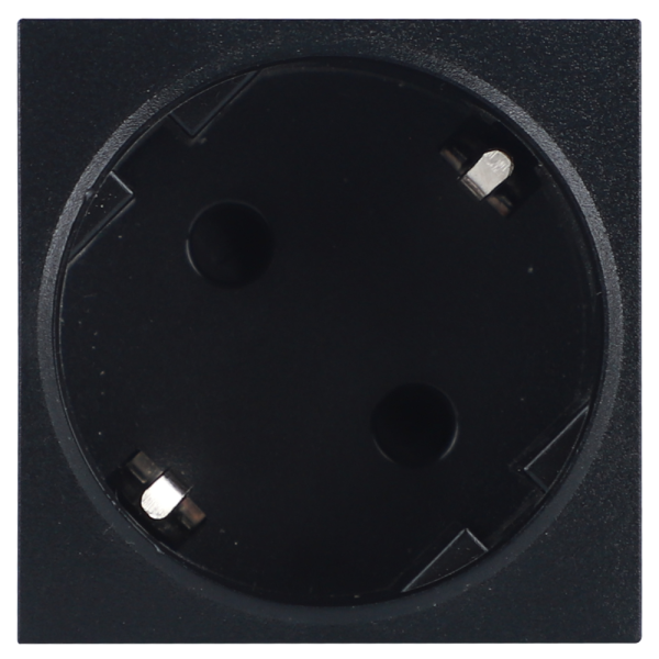 Donel Розетка 2К+З нем.ст., 45 гр., с з/ш, черн. матовая (45х45мм), соединительный адаптер, серия (тип) DF6 Donel Розетка 2К+З нем.ст., 45 гр., с з/ш, черн. матовая (45х45мм), соединительный адаптер, серия (тип) DF6