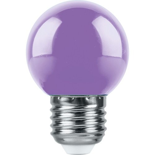 Лампа светодиодная Feron LB-37 Шарик E27 1W фиолетовый фото 2