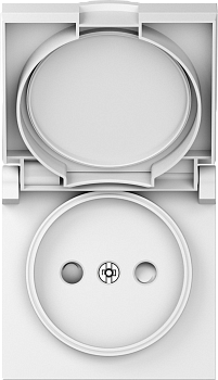 Donel A07 матовый белый накладка для розетки без заземления, с крышкой, 16A 250 В~, серия DB