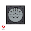 Сенсорный выключатель ZigBee (Wi-Fi) 2 клавиши 1 пост Черный Livolo