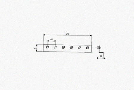 Соединитель лотковый замковый СЛЗх50 УТ1,5, оцинкованный лист, S0,7