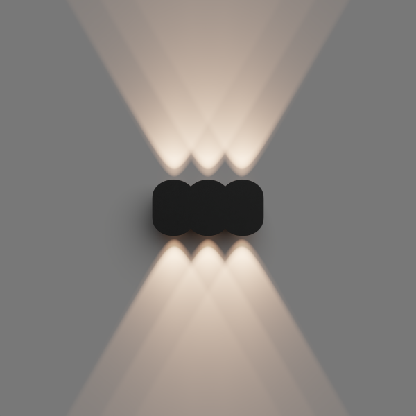 31-05 Светильник светодиодный, настенный, 6Вт, 230В/50Гц, 450лм, 3000К, IP54, 155х80х35мм, черный, алюминий APEYRON