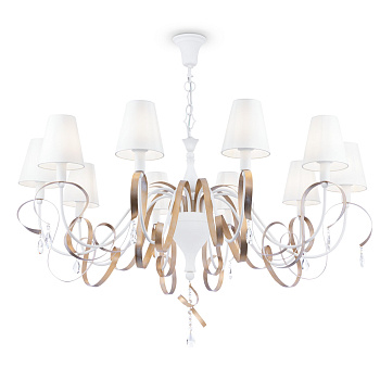 Люстра 10*E14 40Вт Белый с Золотом IP20 Intreccio ARM010-10-W Maytoni