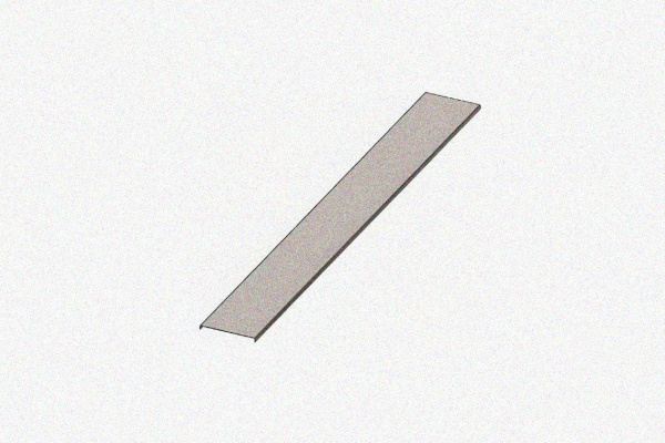 Крышка лотка цельного КЛЦ400 УТ1,5, оцинкованный лист, S0,8