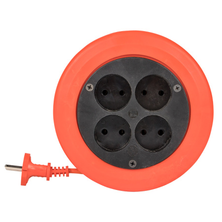 Удлинитель-рулетка 4*10 м без заземления ПВС 2*0,75 10А/2,3кВт PROxima EKF