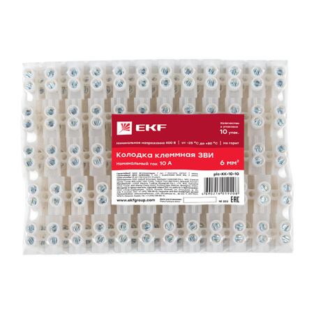 Колодка клеммная (10мм) 10А (10шт) PROxima EKF
