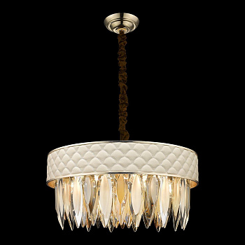 Люстра подвесная Золото, Бежевый/Прозрачный, Дымчатый, Янтарный E14 13*40Вт WE143.13.303 WERTMARK