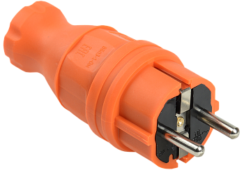 Вилка прямая ВБп3-1-0м IP44 ОМЕГА оранжевая IEK