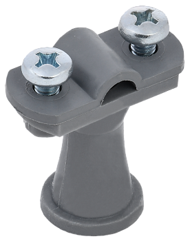 Держатель проводника круглого 6-10мм h=38мм пластик серый IEK