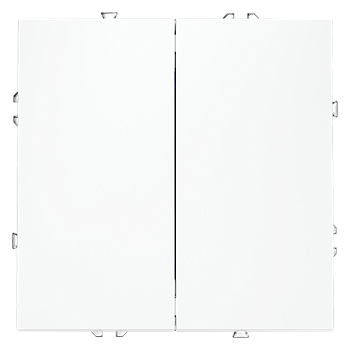 Выключатель встраиваемый Voltum S70 двухклавишный 10А, (белый матовый)