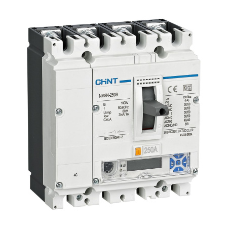 Выключатель автоматический NM8N-250C EM 4П 32А 36кА с электр. расцепителем, LCD CHINT