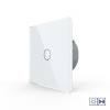 Сенсорный импульсный выключатель сухой контакт 1 клавиша 1 модуль Белый Livolo