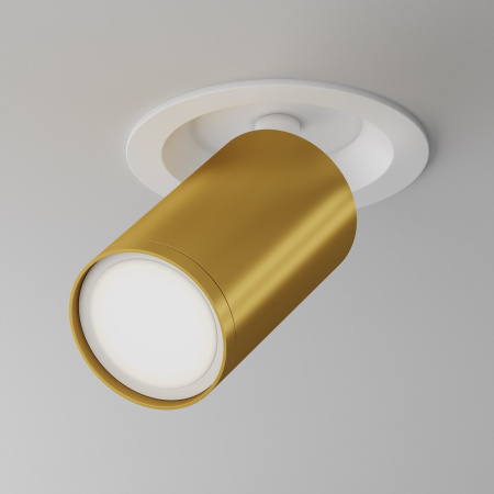 Потолочный светильник 1*GU10 10Вт Белый и Матовое золото IP20 Ceiling & Wall C048CL-U-1WMG Technical Maytoni