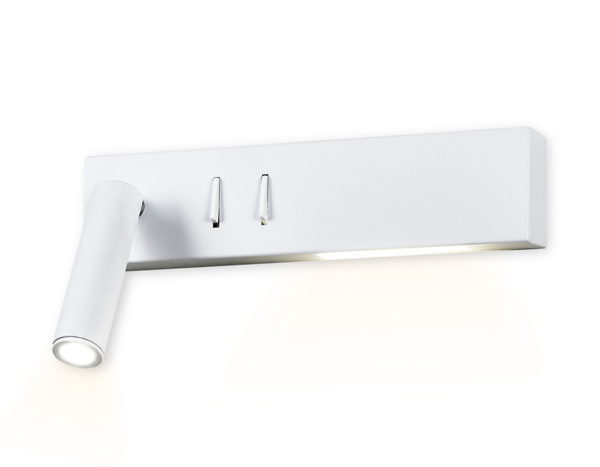 Настенный поворотный светодиодный светильник с выключателем FW285 SWH белый песок LED 4200K 3W+3W 260*50*65 Ambrella Light