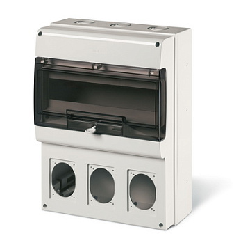 Корпус на 16 модулей и 3 поста с основанием 70х87 мм. Тип M400 DKC