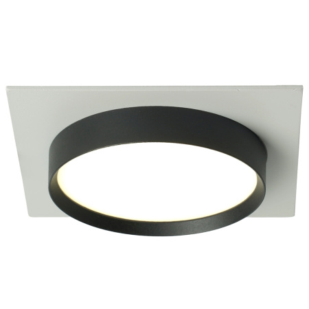 Светильник потолочный встраиваемый, 15W 230V GX53, белый + черный, квадрат, без лампы, DL506 Feron