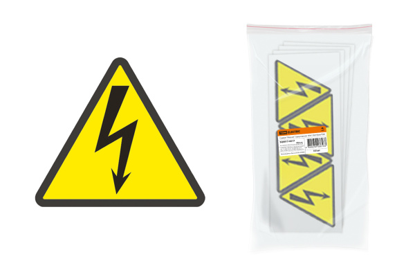 Символ "Молния" (треугольник) 130х130х130мм TDM Символ "Молния" (треугольник) 130х130х130мм TDM