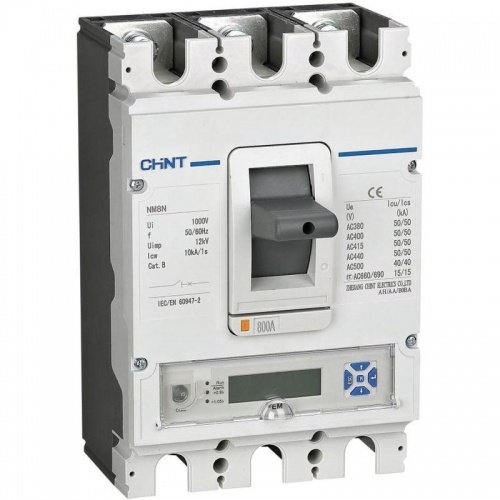 Выключатель автоматический ВА NM8N-400Q EM 4П 400А 70кА с электр. расцепителем, LCD CHINT