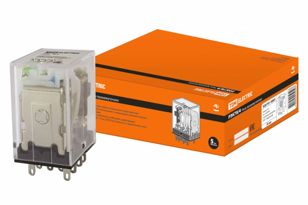 Реле РЭК78/4 с инд. 3А 12В AC TDM