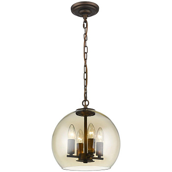 Светильник подвесной Кофейный/Кофейный E14 4*40Вт WE204.04.503 WERTMARK