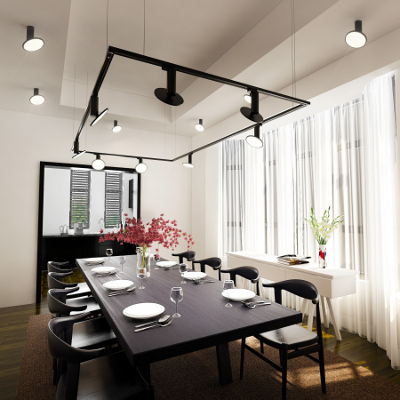 Трековый светодиодный светильник для однофазного шинопровода 12Вт 4200К черный IP20 Brain (a047378) Elektrostandard