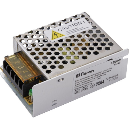 Блок питания для светодиодной ленты 30W 12V (драйвер), LB002 Feron