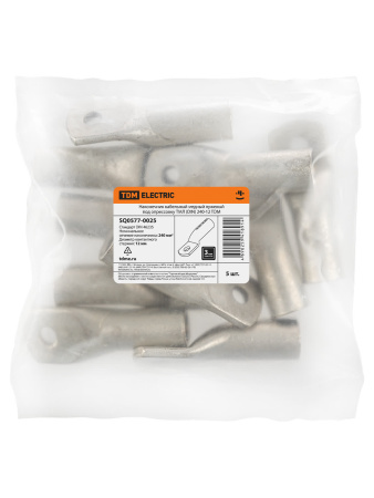 Наконечник кабельный медный луженый под опрессовку ТМЛ (DIN) 240-12 TDM