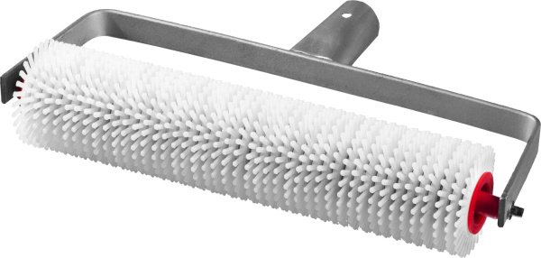 Валик игольчатый "Мастер" для наливных полов на металлической рамке, под удлинитель, пластмассовые иглы 13мм, 72х300мм ЗУБР