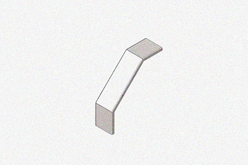 Крышка лотка замкового КЛСЗ 500х110-90 УХЛ1 для поворота трассы вниз на 90, горячее цинкование S1,5