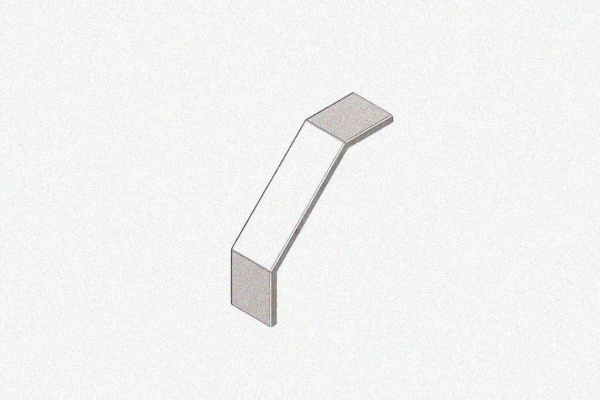 Крышка лотка замкового КЛСЗ 500х110-90 УХЛ1 для поворота трассы вниз на 90, горячее цинкование S1,5