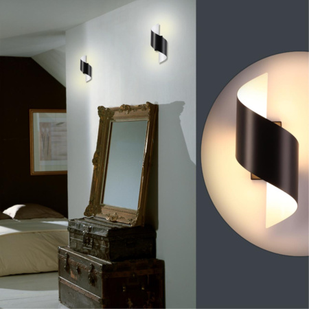 Настенный св-к LED 5W 3000K 400Лм 220V BOCCOLO черный ODEON LIGHT