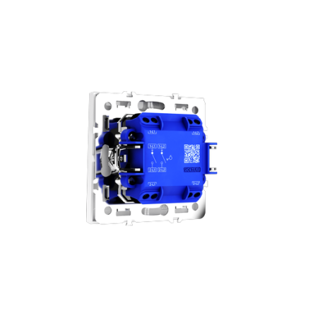 Выключатель с самовозвратом встраиваемый Voltum S70 двухклавишный 10А, (белый глянцевый)