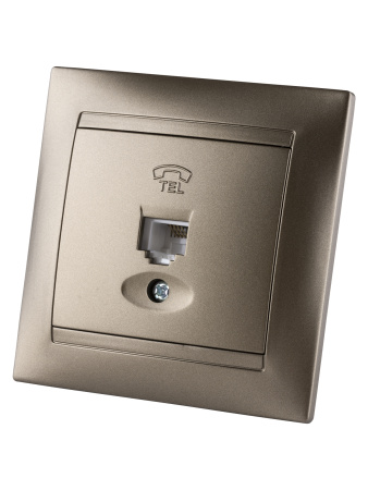 Розетка телефонная RJ11 бронза "Лама" TDM Розетка телефонная RJ11 бронза "Лама" TDM