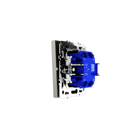 Выключатель встраиваемый Voltum S70 двухклавишный с подсветкой 10А, (шелк)