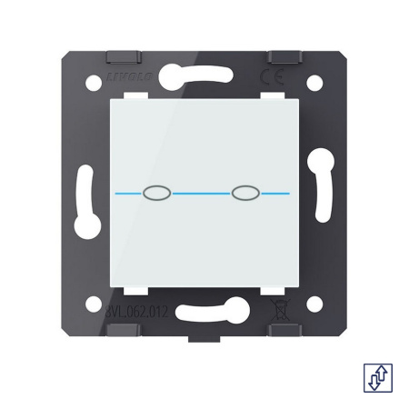 Сенсорный выключатель для штор Quadro, цвет белый (механизм) Livolo