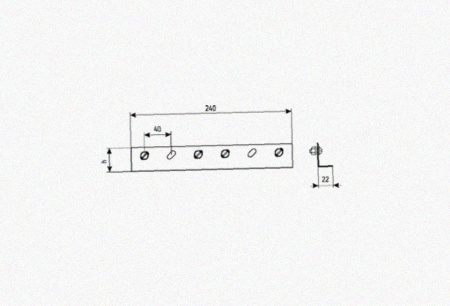 Соединитель лотковый замковый СЛЗх80х1,0 УХЛ1, горячее цинкование, S1,0