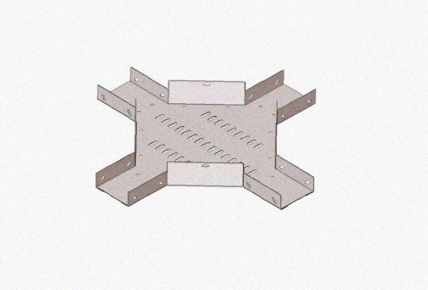 Лоток крестообразный замковый перфорированный КМЗ 200х80 УХЛ1, горячее цинкование, S1,5