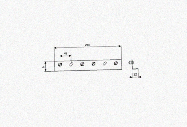 Соединитель лотковый замковый СЛЗх80х1,0 УХЛ1, горячее цинкование, S1,0