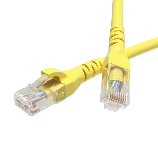 Патч-корд неэкранированный CAT6A U/UTP 4х2, LSZH, жёлтый, 7.0м DKC