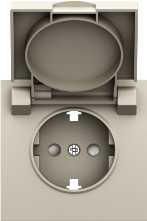 Donel S08 слоновая кость накладка для розетки Schuko с заземлением, с крышкой, 16A 250 В~, серия DB
