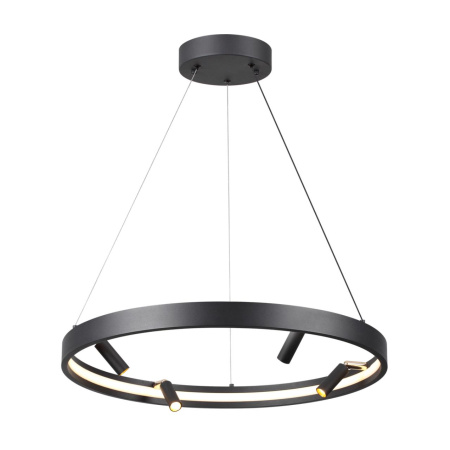 Подвесной св-к с ПДУ IP20 LED 45W+25W 1952Лм 3000-6000K металл/черн с золотом FONDA ODEON LIGHT