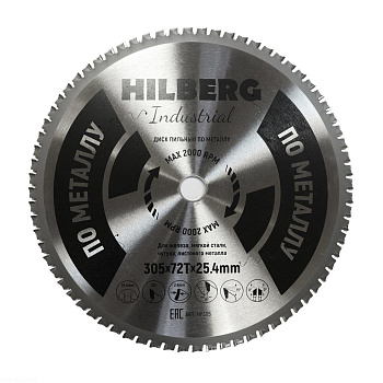 Диск пильный Industrial Металл 305*25,4*72Т HF305 Hilberg