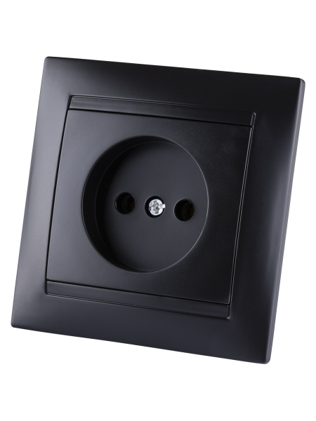 Розетка 2П 10А 250В графит "Лама" TDM Розетка 2П 10А 250В графит "Лама" TDM