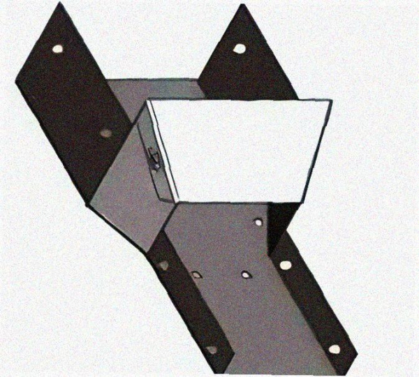 Лоток переходной замковый ЛПЗ 100х85-100х50 УТ1,5, горячее цинкование, S1,5