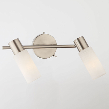 Светильник спот 2*E14 40Вт сатинированный никель IP20 Madison (20043/2 сатин-никель) Eurosvet