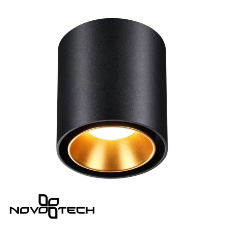 Св-к накл.IP20 LED 10W 220V RECTE черный/золото NOVOTECH