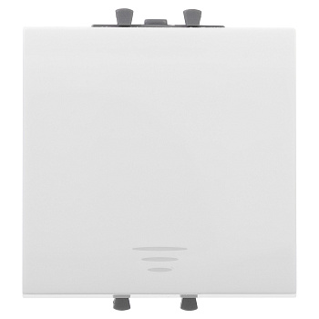 Кнопка одноклавишная модульная, "Avanti", "Белое облако", 2 модуля DKC