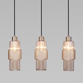 Подвесной светильник с плафонами 3*E27 40Вт бронза IP20 (50209/3 бронза) Eurosvet